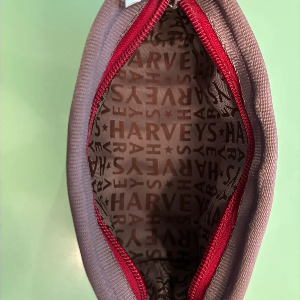 Harveys Red and brown triangle makeup bag - Picture 4 of 4